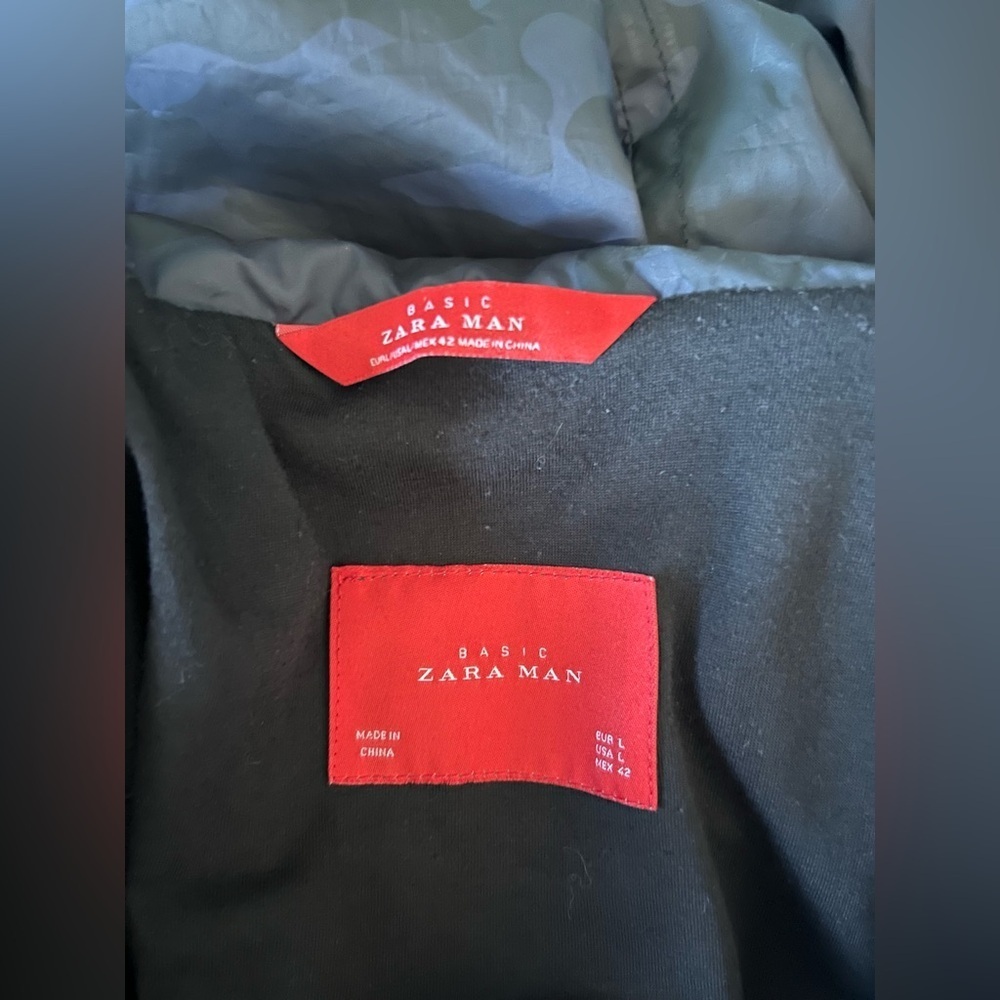 Zara Mens Camouflage Lightweight Jacket - Picture 5 of 5